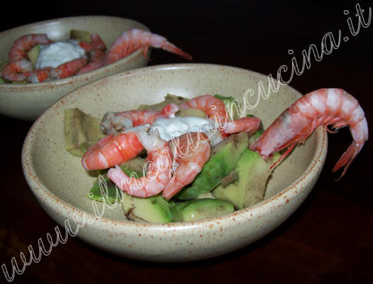 Insalata di gamberi e avocado