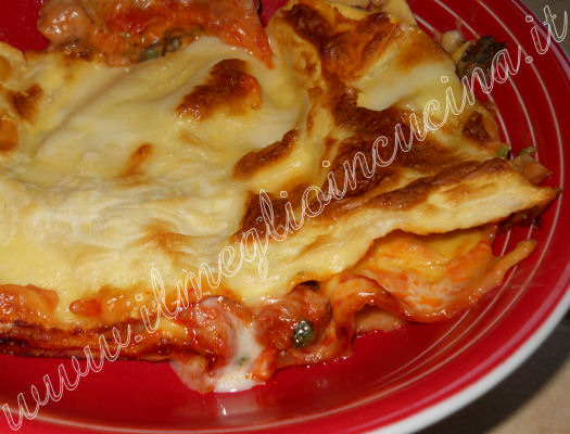 Lasagne con radicchio e ragù