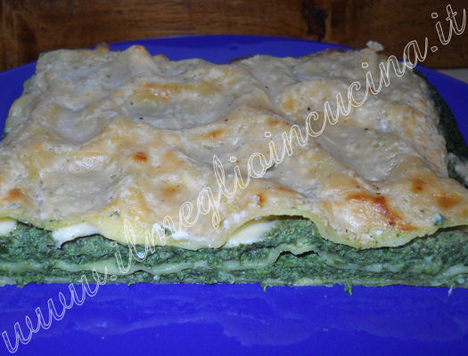 Lasagne con ricotta e spinaci