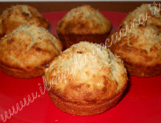 Muffin di mele e cocco