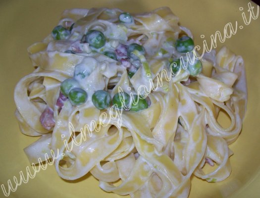 Pasta al porro e piselli