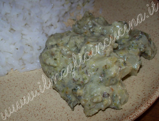 Patate al curry verde