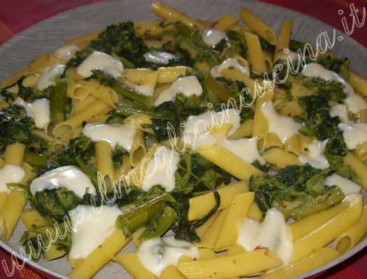 Pennette di mais alle cime di rapa