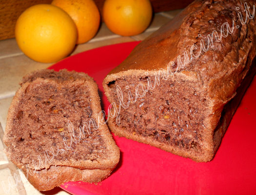 Plumcake al cacao, arancia e mascarpone