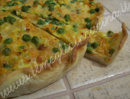 Quiche al mais e prosciutto