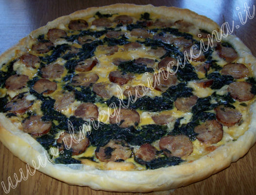 Sausage and Nettle Quiche