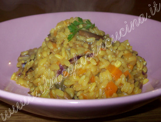 Mushrooms and Carrots Risotto
