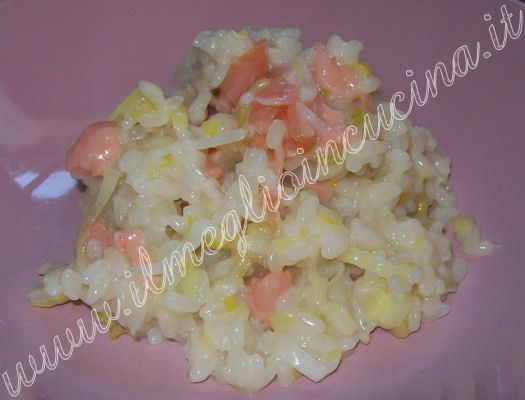 Risotto al salmone e spumante