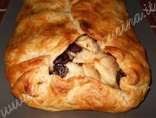 Strudel veloce di mele e cranberries