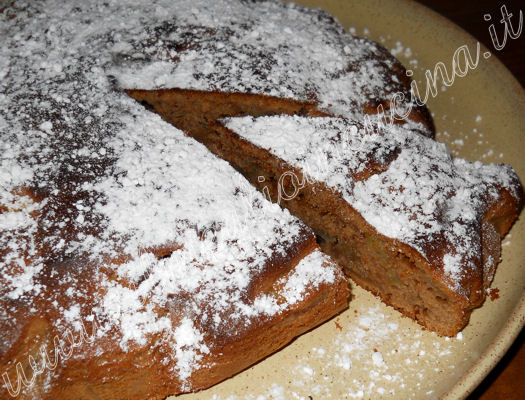 Torta di cioccolato e mele verdi