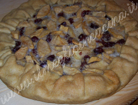 Torta di mele e cranberries